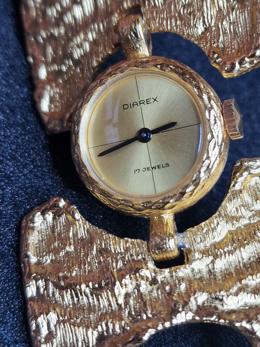 π Vintage Women's Jewelry Watch "DIAREX" β 1960s, Hand-Wound, Gold-Tone