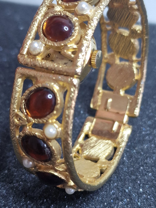 💎 Unworn Vintage Ladies' Clasp Watch "HUDSON De Luxe" – Swiss Made, Hand-Wound, 1970s