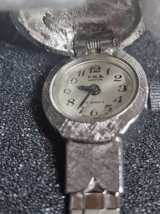 💎 Unworn Vintage Ladies' Jewelry Watch "F.H.B." – Swiss Made, Hand-Wound, Late 1960s