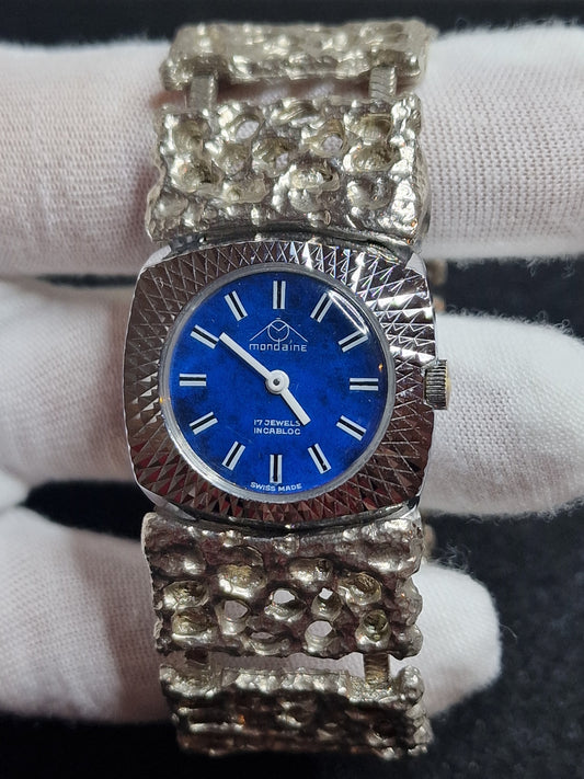 💎 Unworn Vintage Ladies' Jewelry Watch "MONDAINE" – Swiss Made, Hand-Wound, Late 1960s