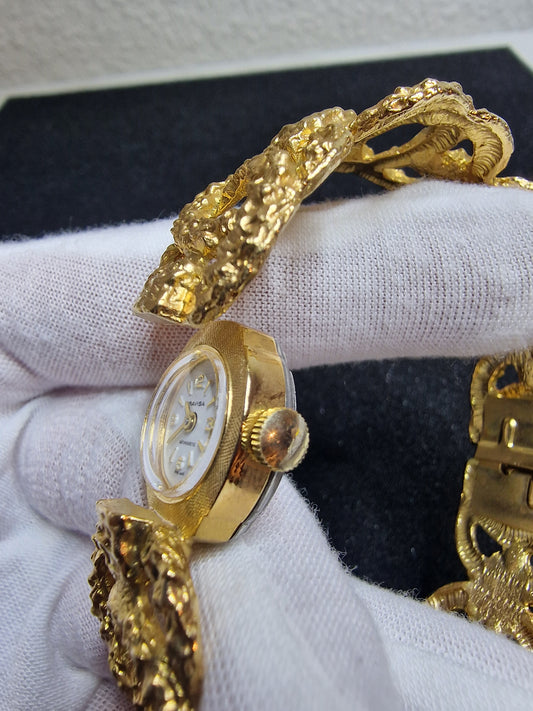 💎 Unworn Vintage Ladies' Clasp Watch "RAVISA" – Swiss Made, Hand-Wound, 1970s, Old Stock
