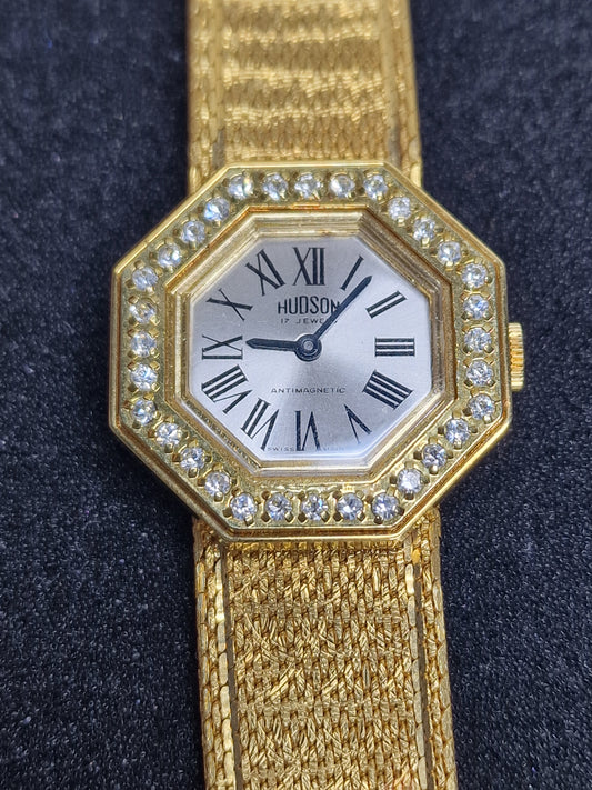 💎 Vintage Ladies’ Jewelry Watch – HUDSON | Hand-Wound | Late 1960s | Gisiger Grender Son | Swiss Made | NOS