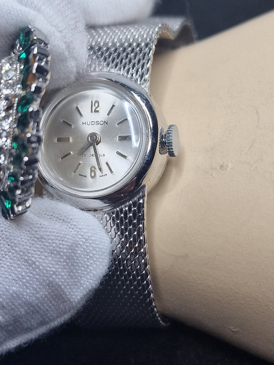 💎 Vintage Ladies’ Jewelry Watch – HUDSON | Hand-Wound | Late 1960s | Swiss Made | NOS