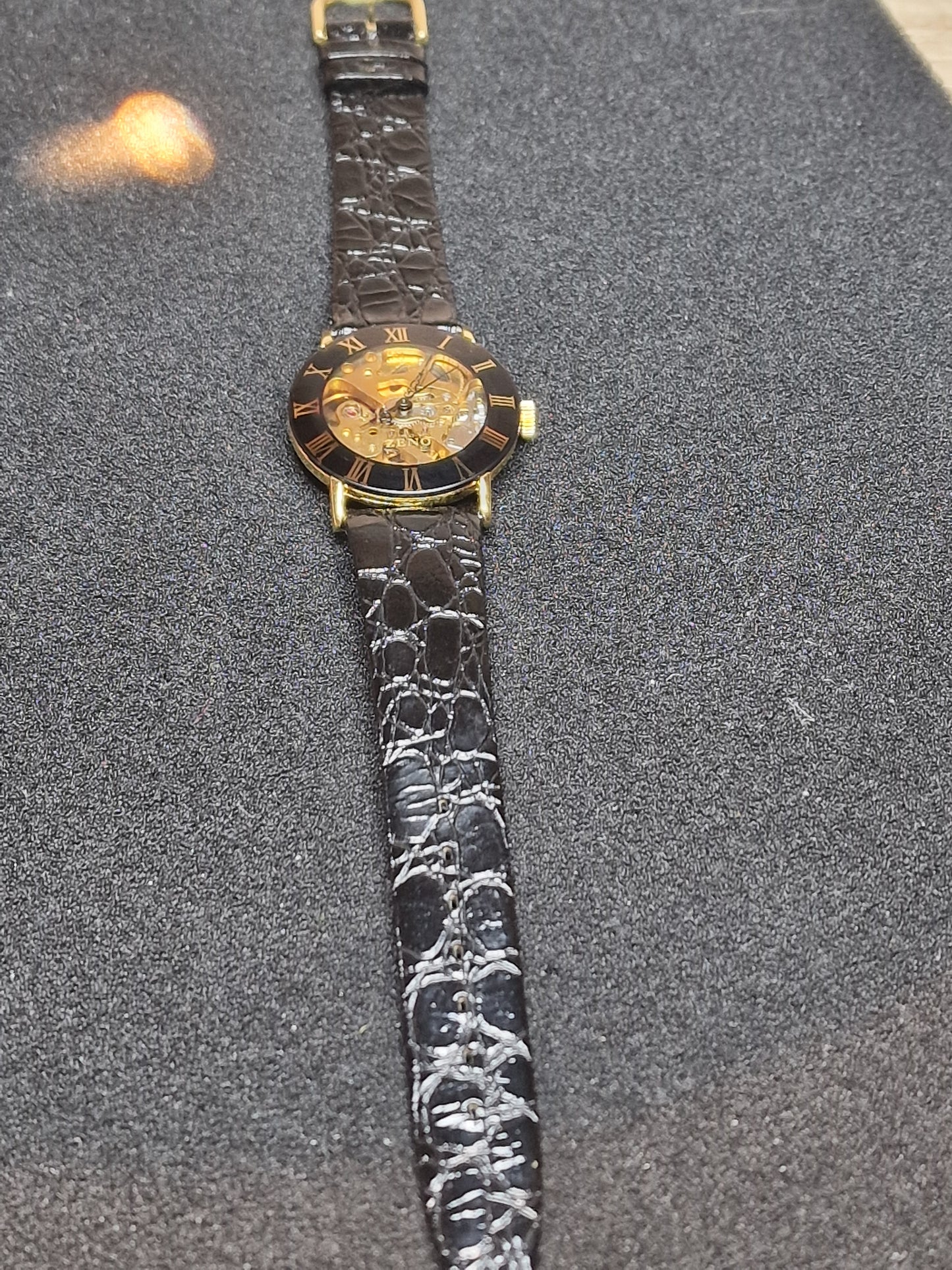 New, unworn Zeno skeleton men's watch from business liquidation