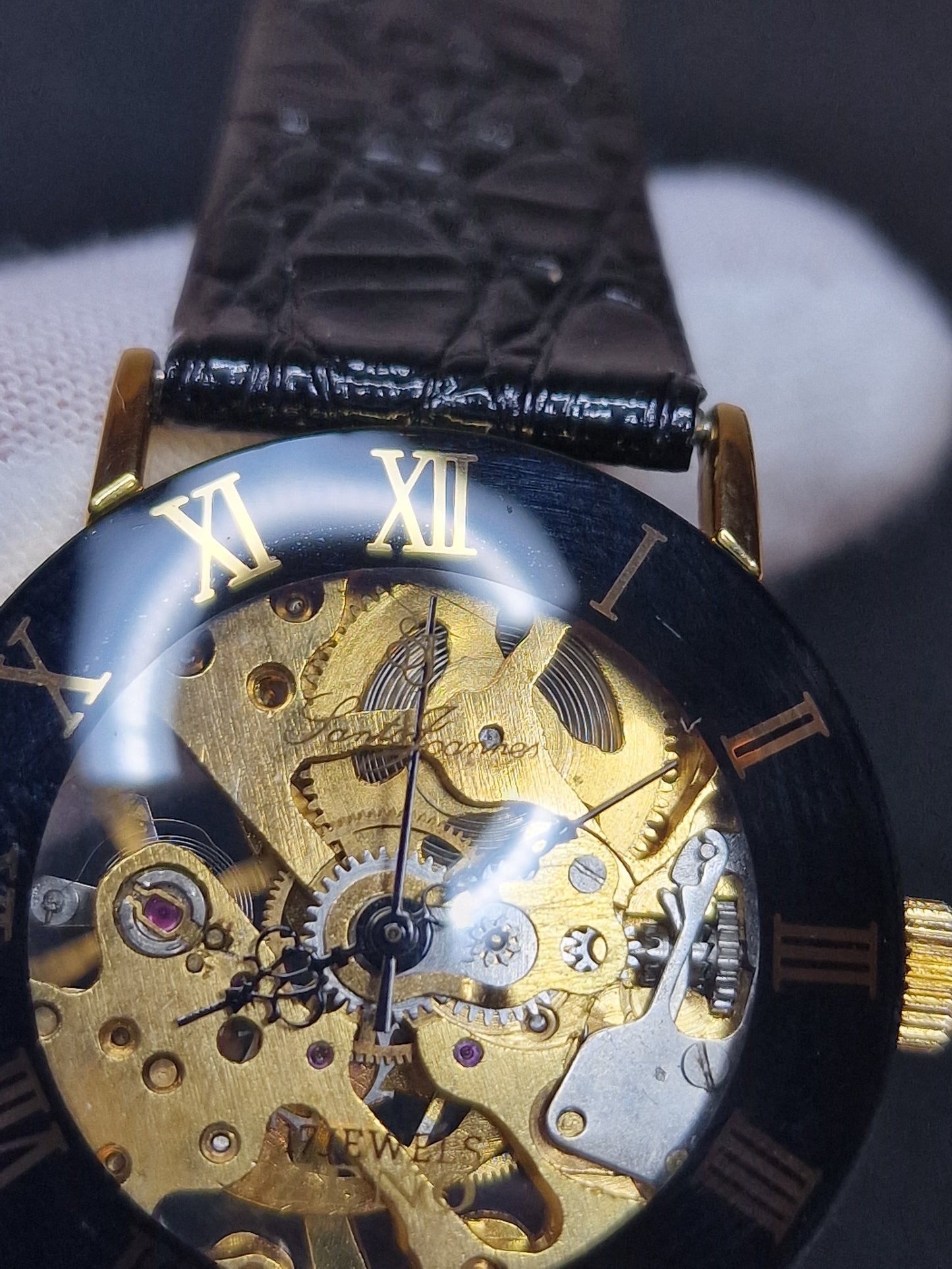 New, unworn Zeno skeleton men's watch from business liquidation