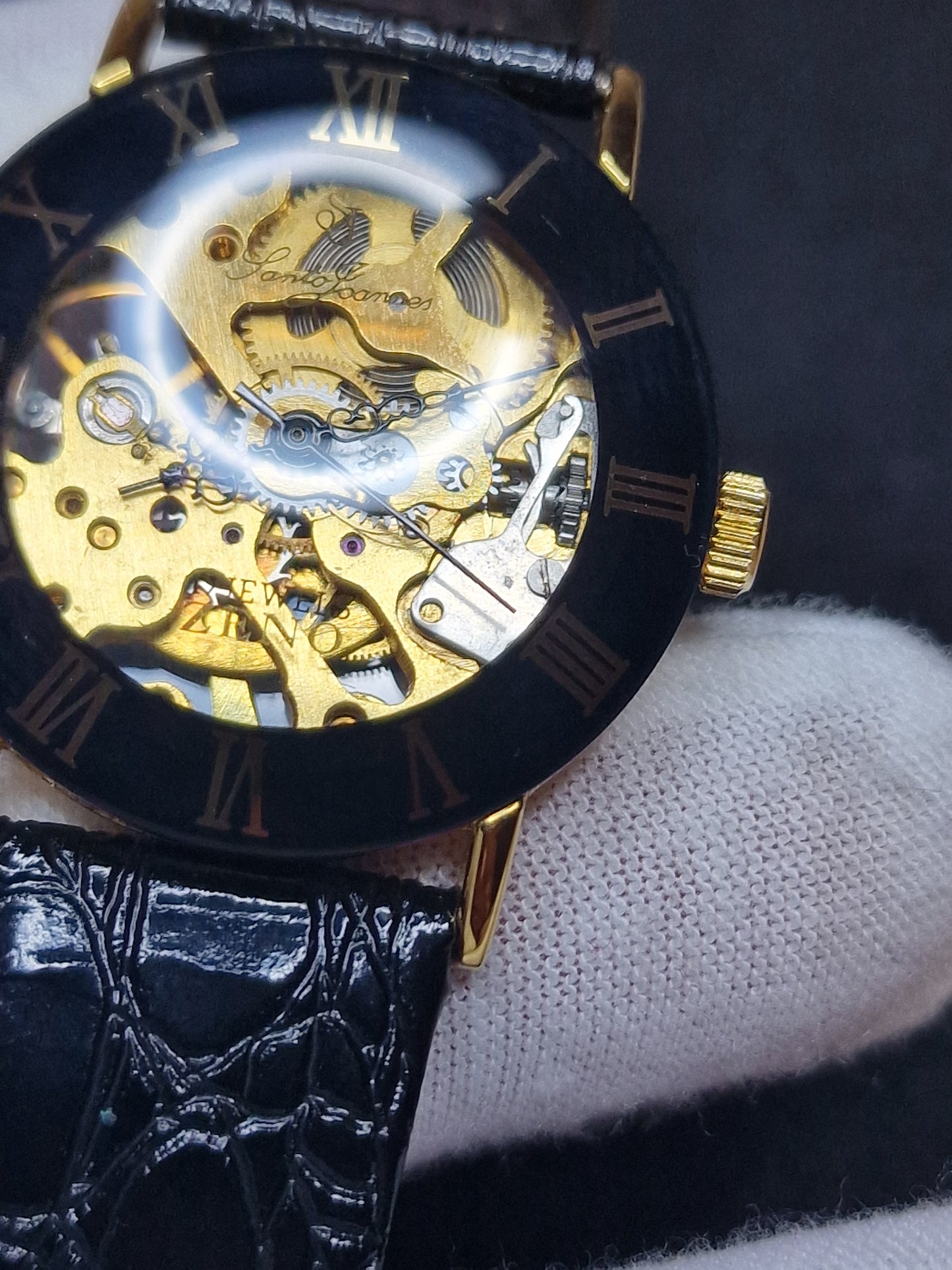 New, unworn Zeno skeleton men's watch from business liquidation