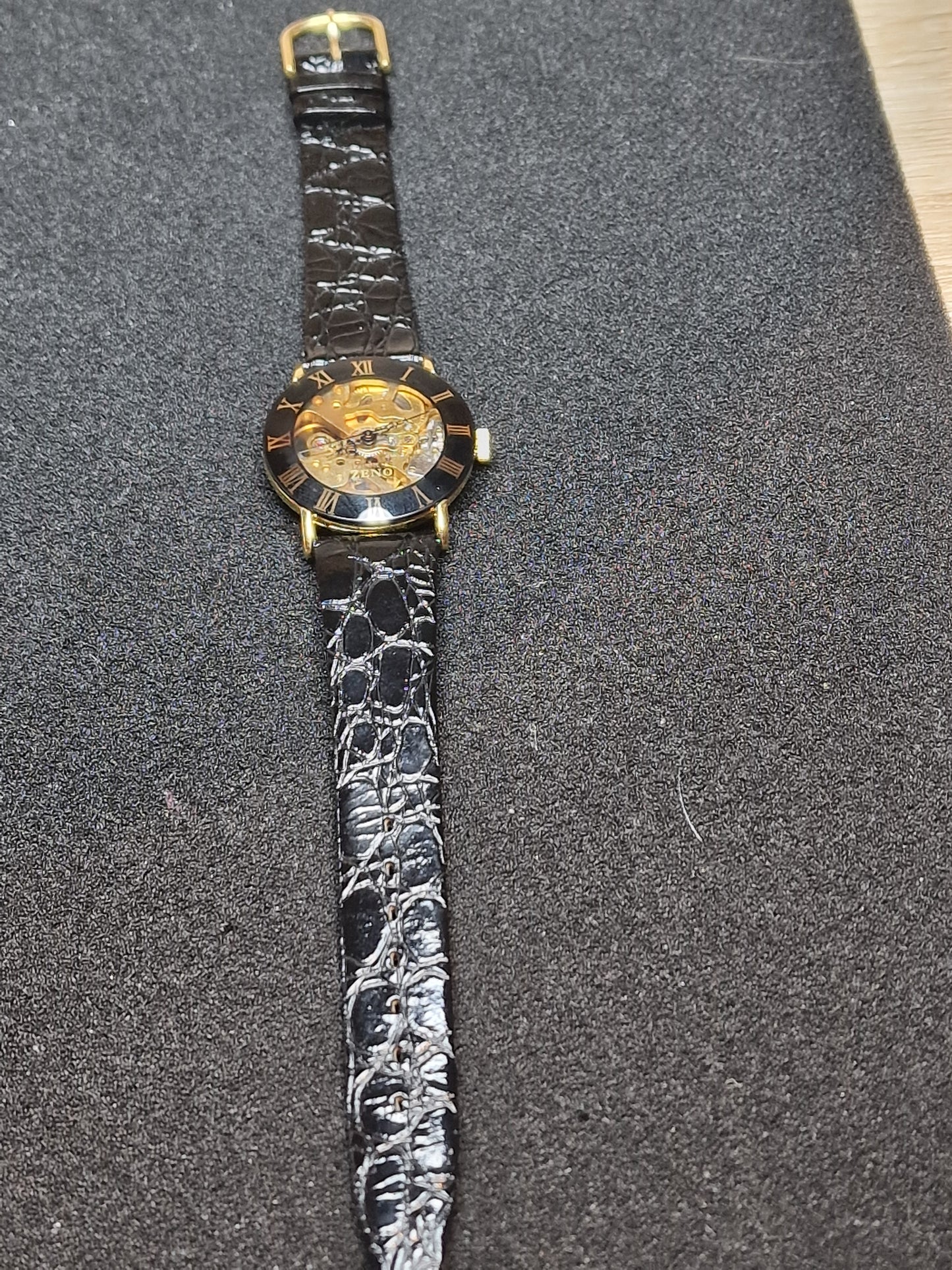 New, unworn Zeno skeleton men's watch from business liquidation