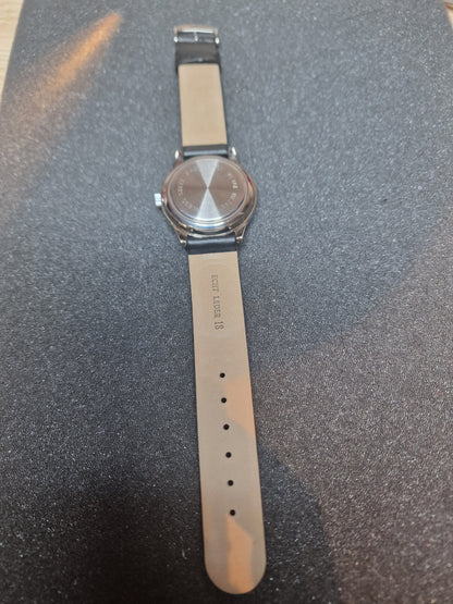 New, Unworn Automatic Blue Time Watch in Bauhaus Style 37mm