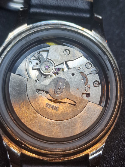 New, Unworn Automatic Blue Time Watch in Bauhaus Style 37mm