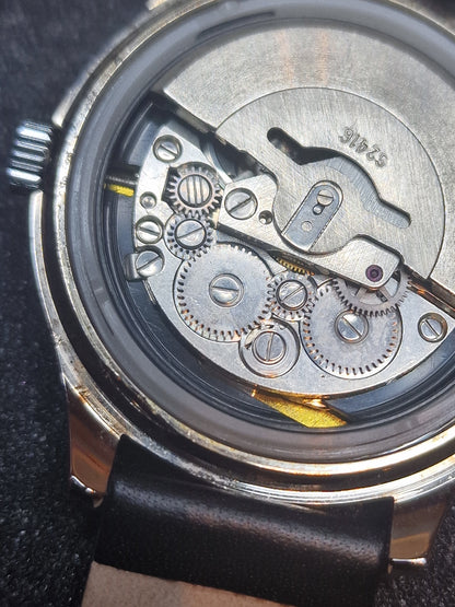 New, Unworn Automatic Blue Time Watch in Bauhaus Style 37mm