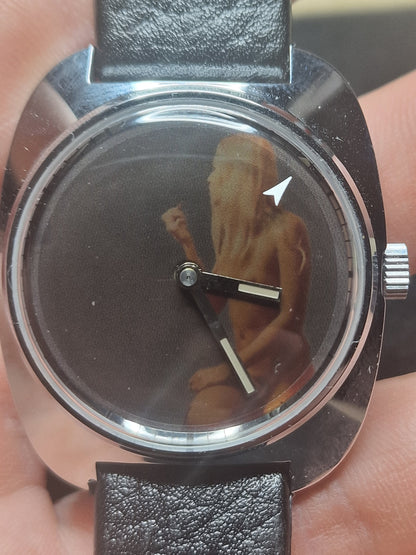 🔥 Rare Vintage Erotic Watch | Swiss Made | Hand-Wound | 1970s | Patented Animation