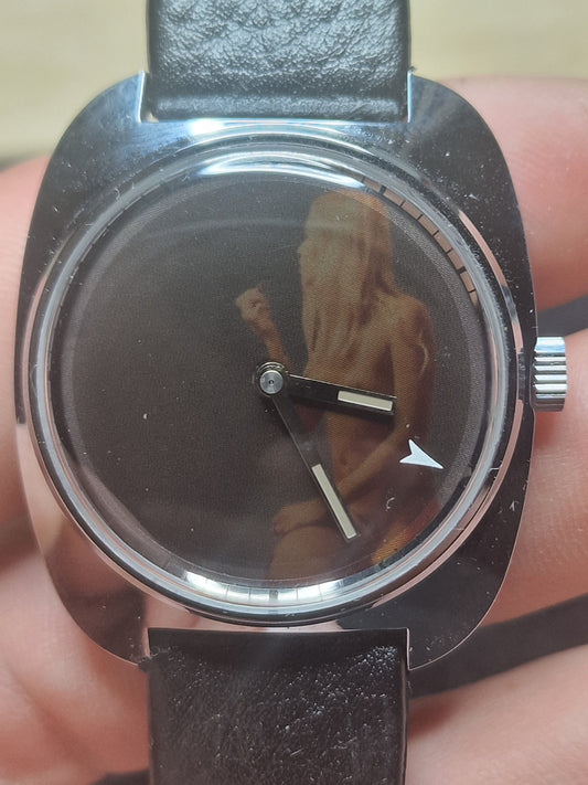 🔥 Rare Vintage Erotic Watch | Swiss Made | Hand-Wound | 1970s | Patented Animation