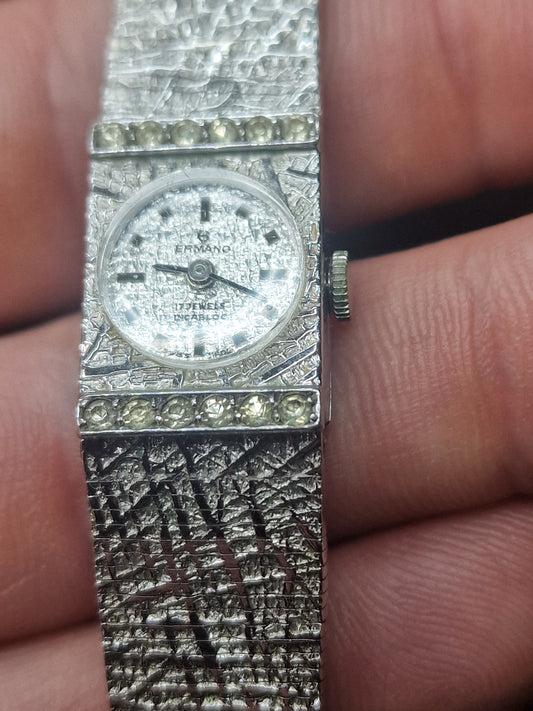 💎 Art Deco Vintage Ermano Ladies Watch – 14.5mm – Rolled Gold