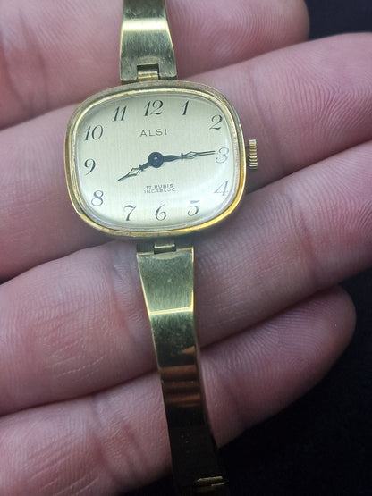 💛 Elegant Vintage ALSI Hand-Wound Watch | 17 Jewels | Swiss Made | NOS 💛