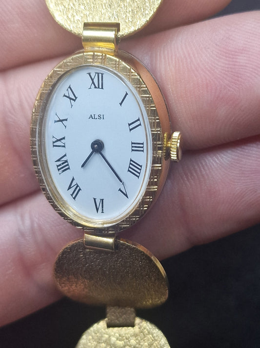 🟡 Elegant Ladies' Watch – ALSI by DUGENA – Vintage Art Deco