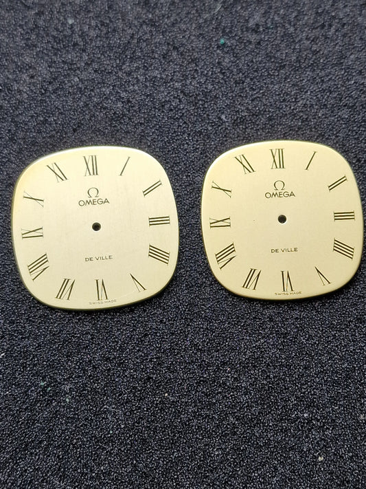 2x Omega De Ville Dials – Original Vintage 28.35 mm