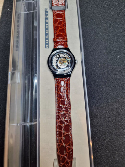 Swatch Automatic SAB102 "Black Circles" (1993) – Vintage Skeleton