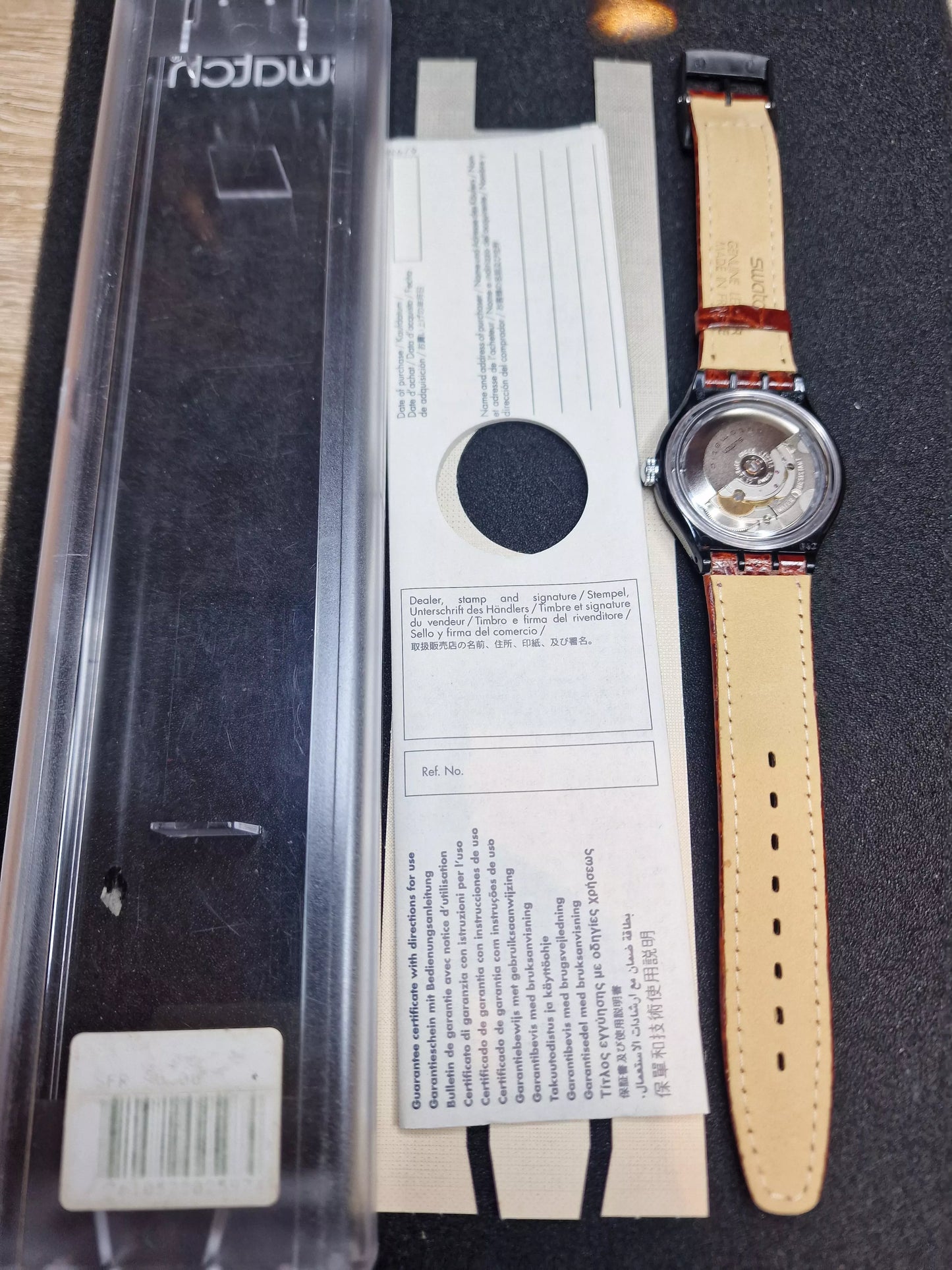 Swatch Automatic SAB102 "Black Circles" (1993) – Vintage Skeleton
