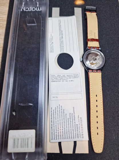 Swatch Automatic SAB102 "Black Circles" (1993) – Vintage Skeleton