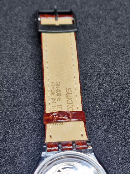 Swatch Automatic SAB102 "Black Circles" (1993) – Vintage Skeleton