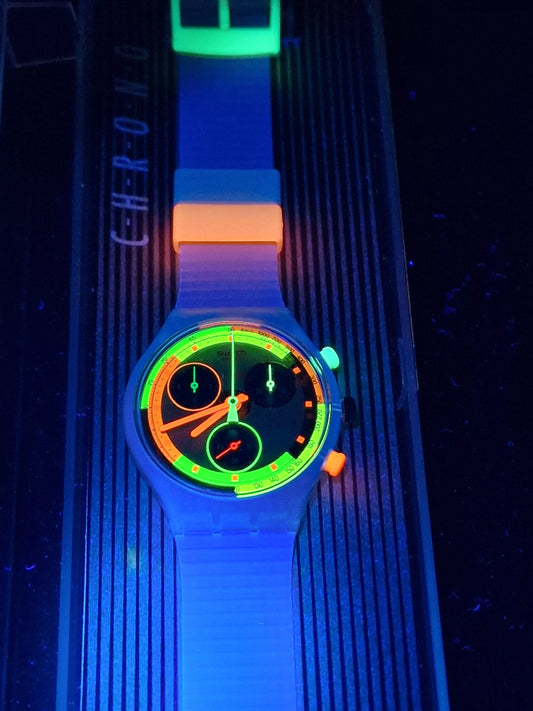 Swatch Chrono SCK104 "Jelly Stag" (1992) – Rare Neon Chronograph