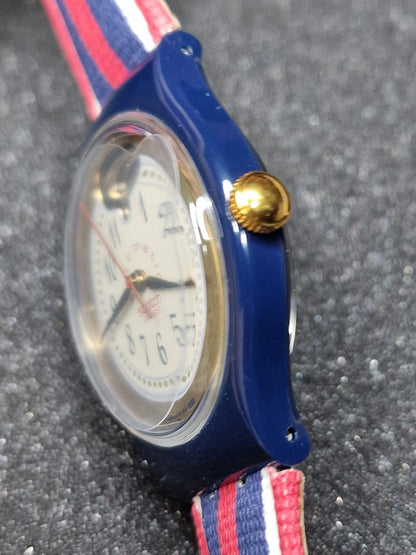 Swatch Automatic SAN105 "Time & Stripes" – 1994 🇺🇸⏱️