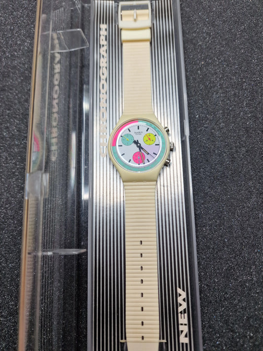 Swatch Chrono SCW100 “White Horses” (1990) ⏱️