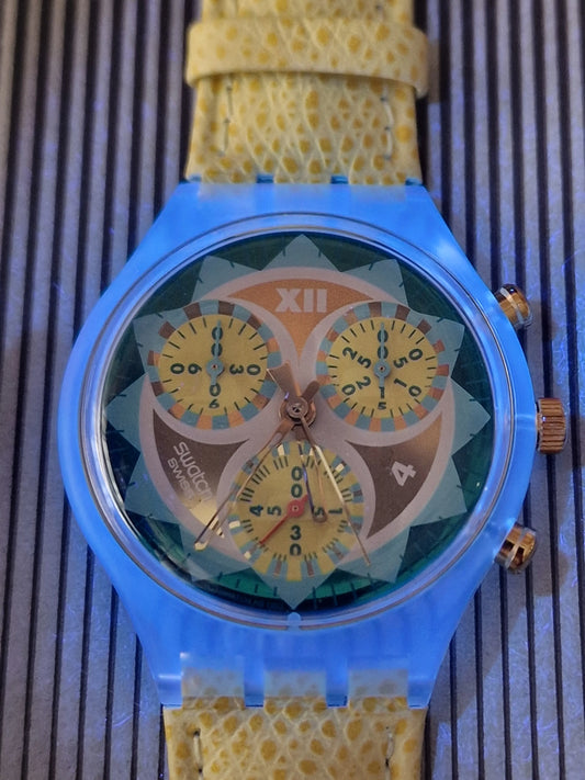 Swatch Chrono SCK106 "Lemon Breeze" (1994) – Vintage Collectible Watch