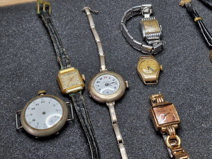 ✨ Lot of 11x Ladies’ Wristwatches – ART DÉCO Style – Rare! (Non-Working)